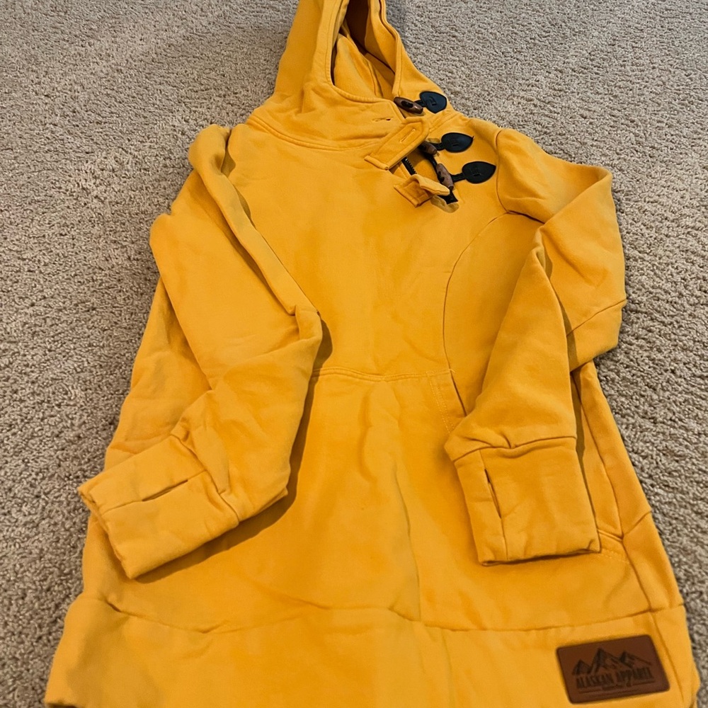 Yellow Pullover Hoodie with Soft Fleece Fabric